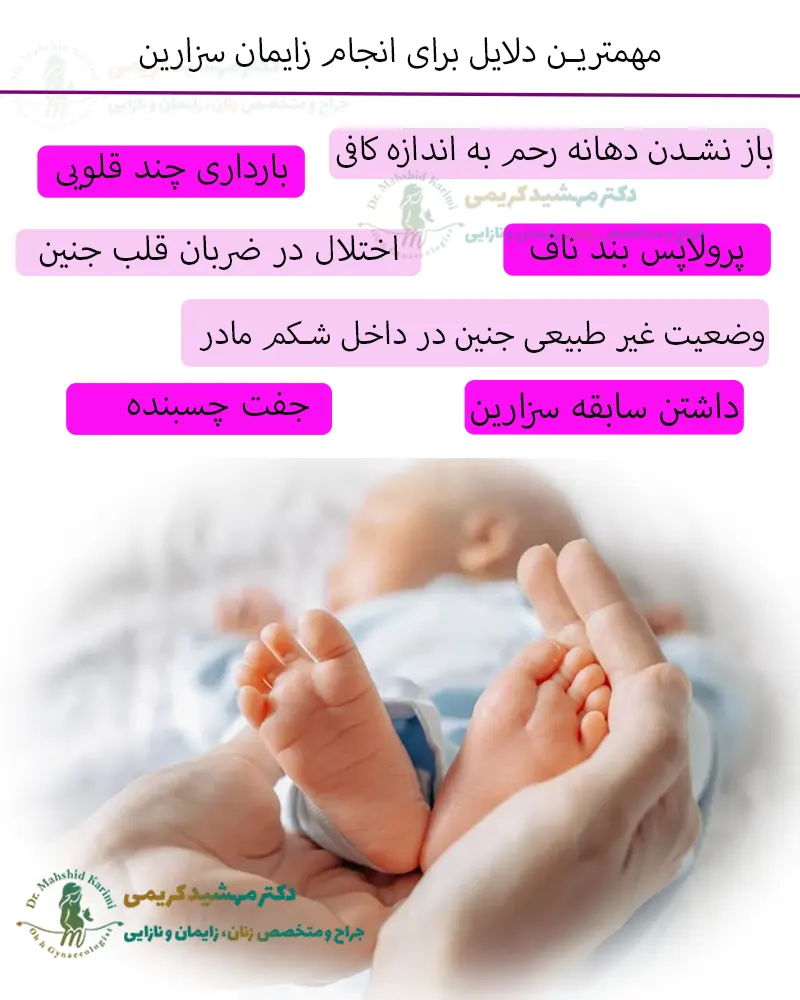 مهمترین دلیل انجام زایمان سزارین